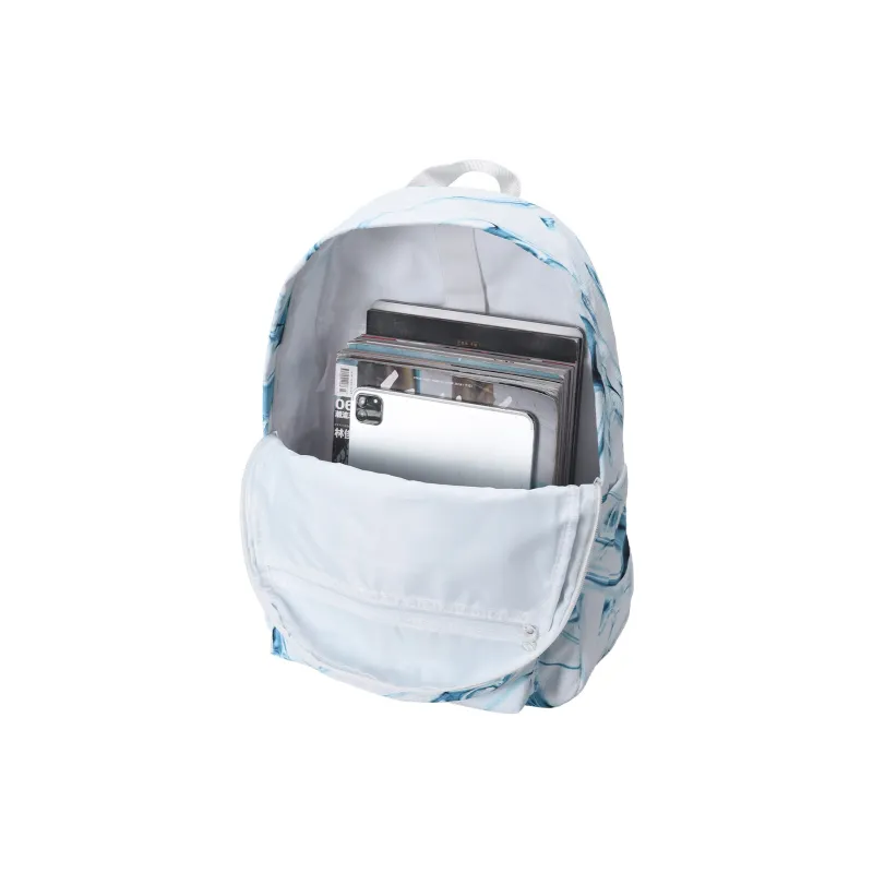 FINITE LOOP Eco Friendly Fabric Backpack Unisex White-3