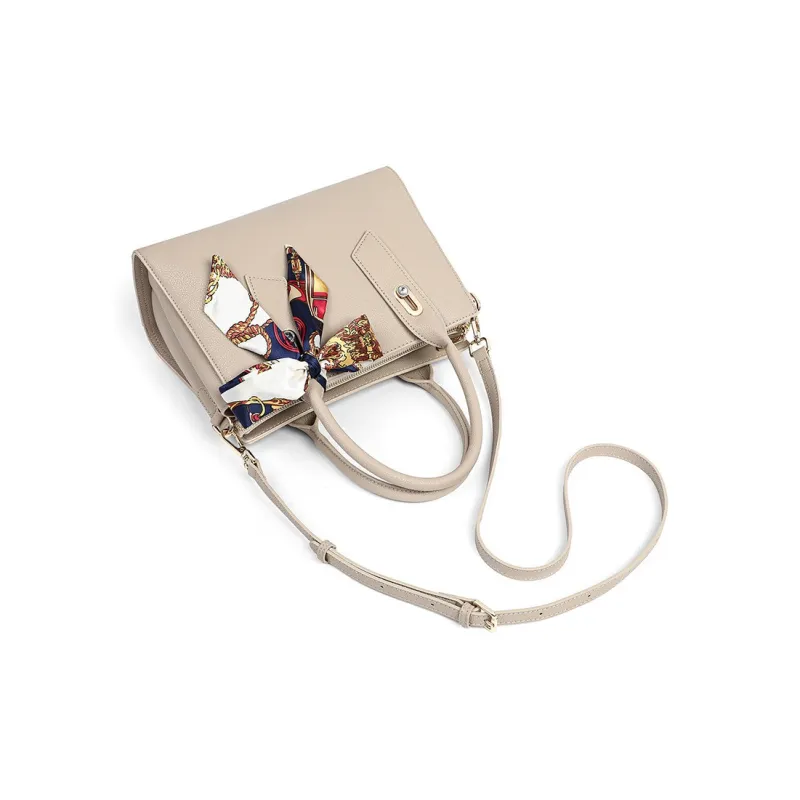 CNNCOO Cow Leather Shoulder Bag, Crossbody Bag, Handbag Regular Women's Creamy Apricot-4