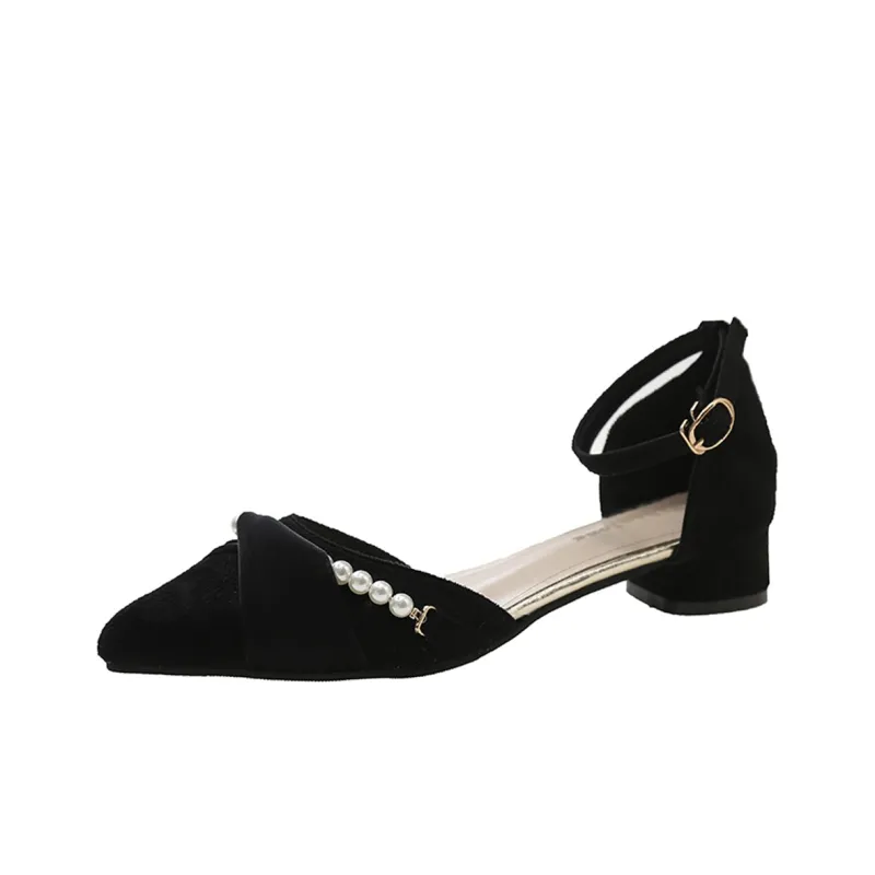 SHUMO Chunky Heel High Heels Women's-4