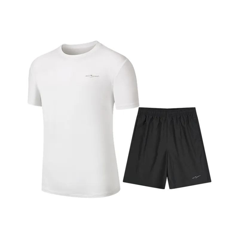 Erke Variety Training Collection Casual Sportswear Men's True White Jet Black-0