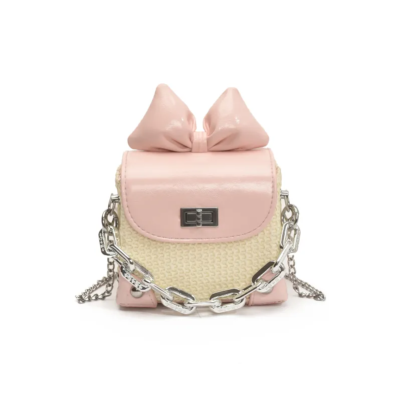 RIVMIND PU Handbag Women's White/Pink/Yellow-8