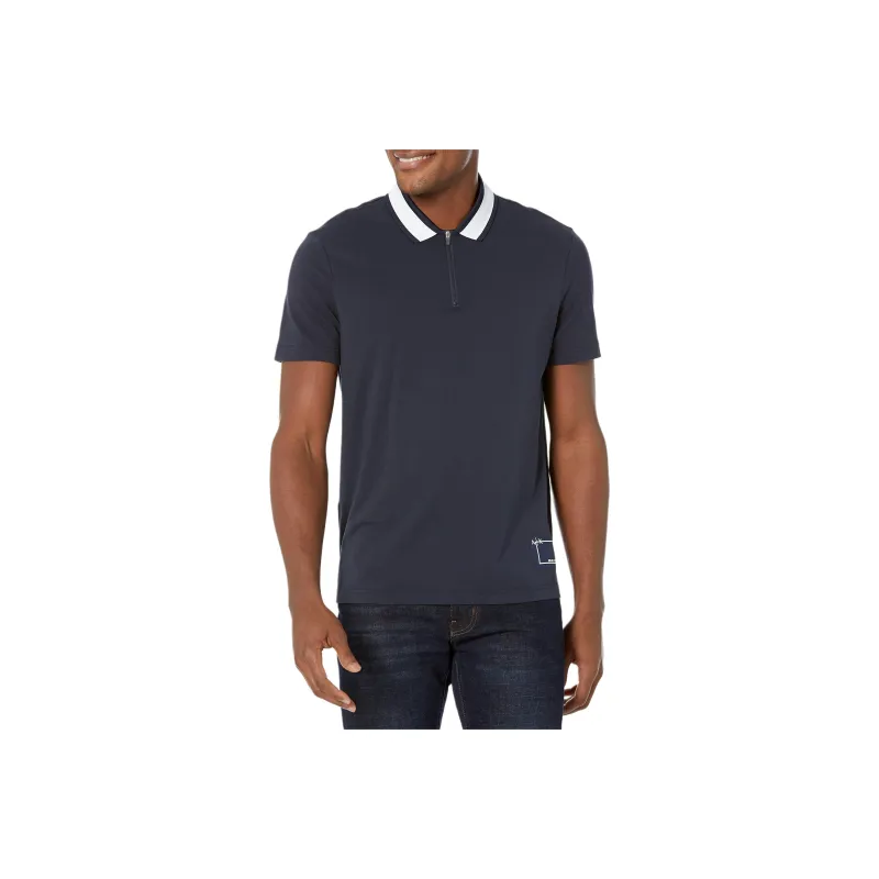 ARMANI EXCHANGEAE SS23 Polo Shirt Men's Dark Blue-0