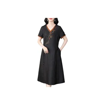 Yi Mengyuan Silk Short Sleeved Dress Women's