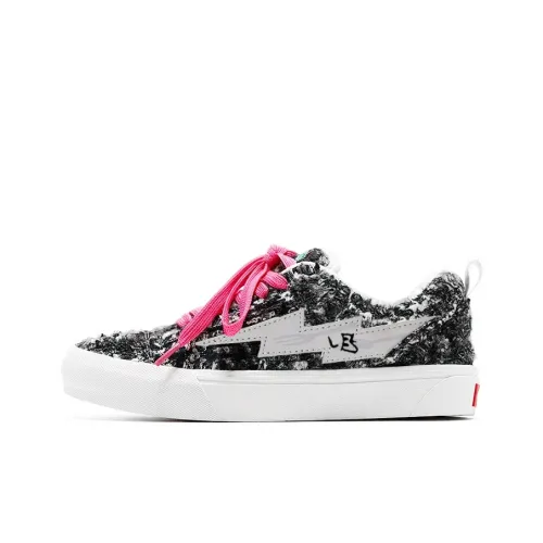 AFTER SCHOOL SPECIAL Slip Resistant, Abrasion Resistant, Breathable Low Top Skateboard Shoes Unisex White Black Pink