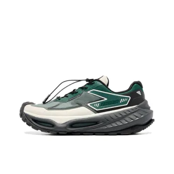 QIAODAN Dry Abrasion Resistant Slip Resistant Low Top Casual Running Shoes Men's Green Black