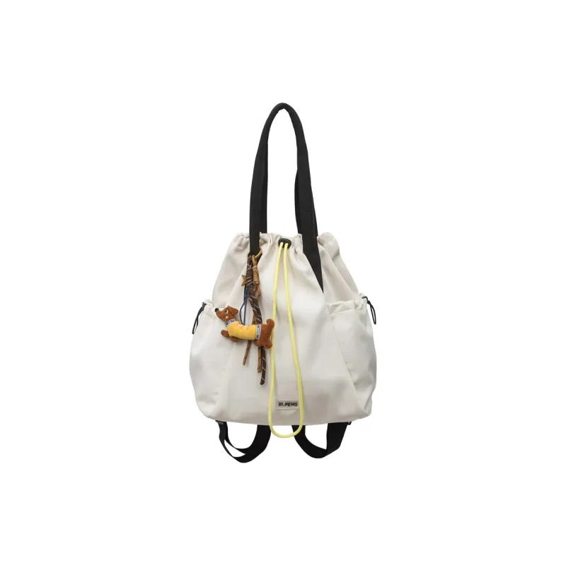 BAODIDAISHU Nylon Backpack Women's White/Silver/Black/Red/Yellow-0