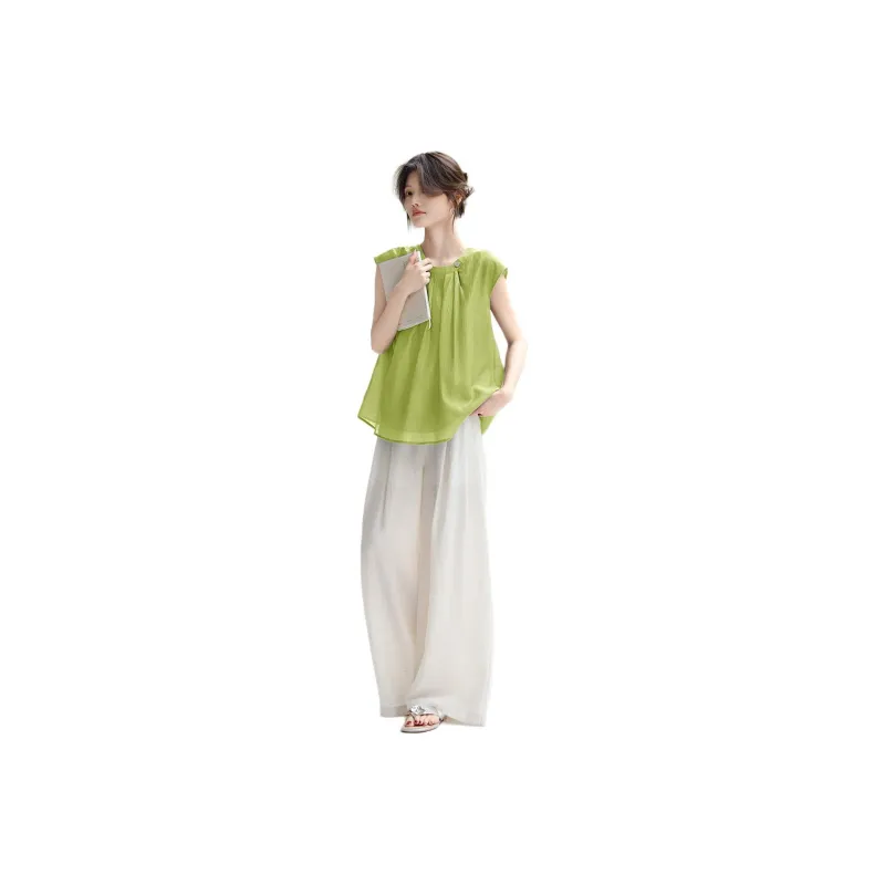 XWI Casual Suits Women's Green+Ecru-0