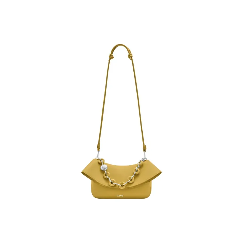 LOEWE Calfskin Shoulder Bag, Crossbody Bag, Handbag Medium Size Women's Ginger Yellow-3