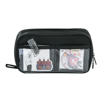 YUANPU Volcano Transparent Multi Layer Stain Resistant Student Pencil Case Canvas Pencil Case/pencil Box