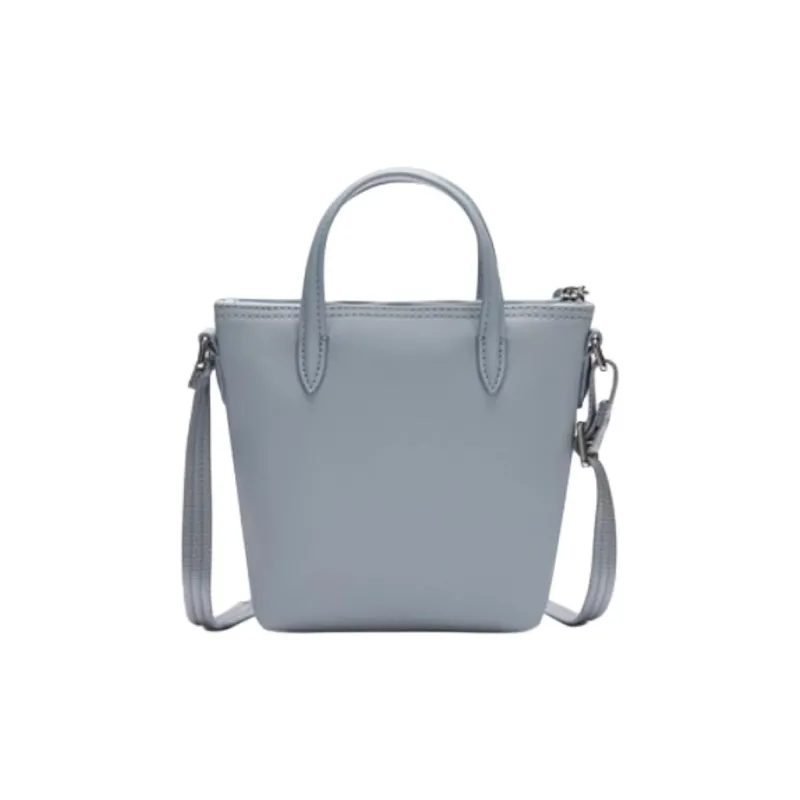 LACOSTE PVC Shoulder Bag, Crossbody Bag, Handbag Trumpets Women's Gray Blue-1
