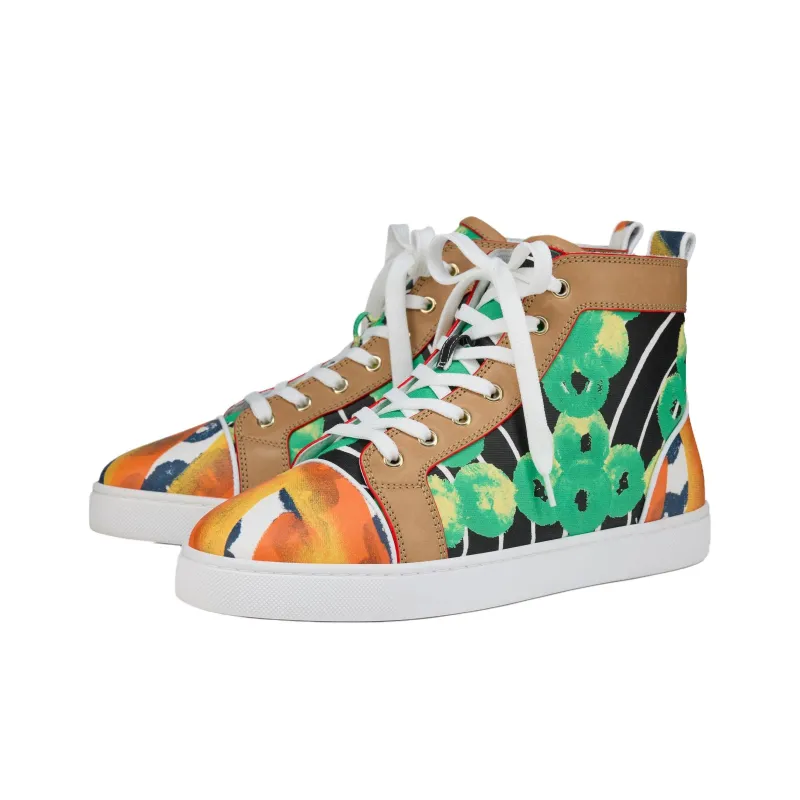 CL Louis High Top Skateboard Shoes Men's Green-2