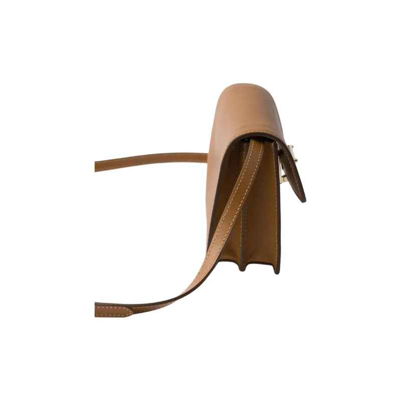 PRADA Saffiano Calfskin Shoulder Bag Mini Women's Caramel-2