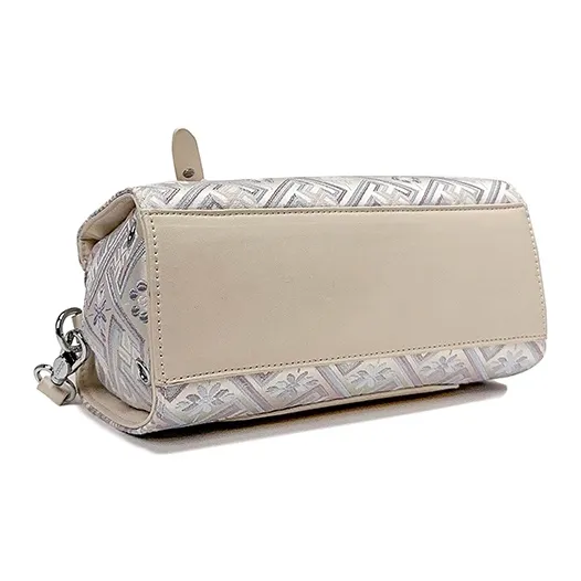 ESNSY Zhuangjin One Shoulder Handbag Women's White-6