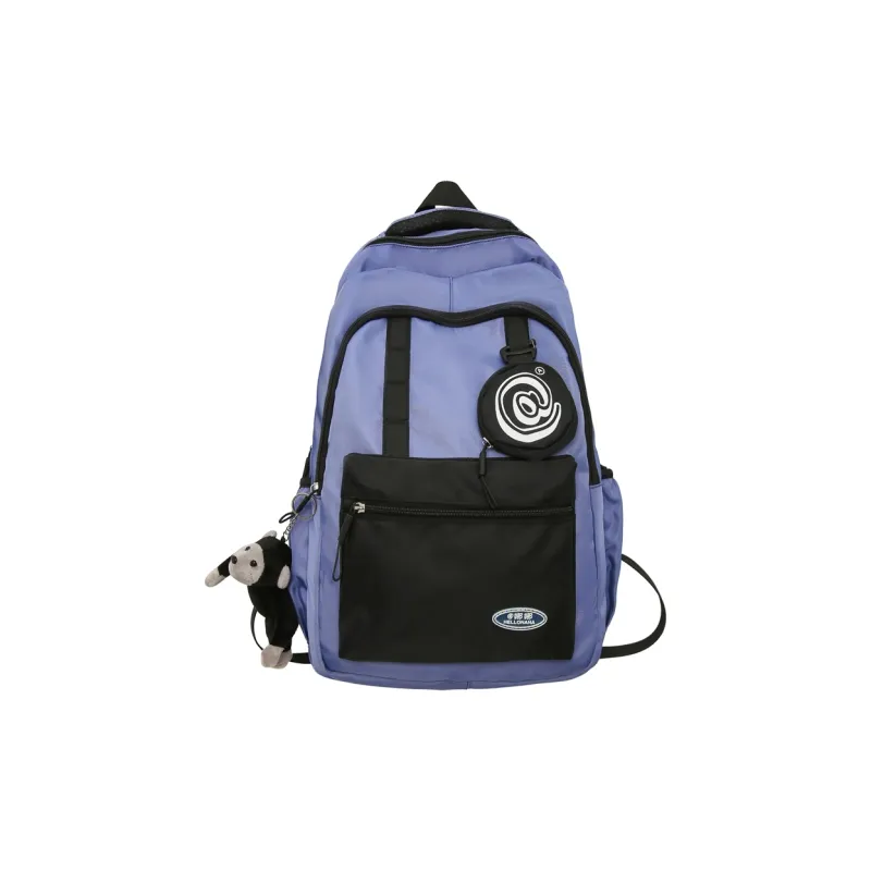 Wolfhorse Nylon Backpack Unisex Black/grey/white/deep Khaki/pink/blue-28
