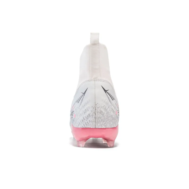 Binary Soccer Shoes Unisex High Top Light Gray/Pink-3