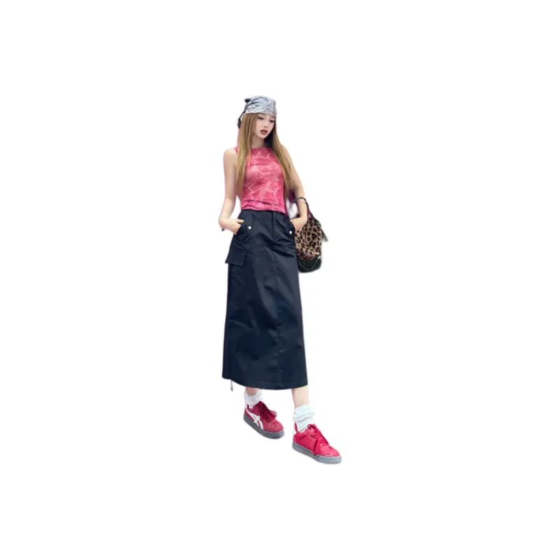 YINLEI Casual Long Skirt Women's-5
