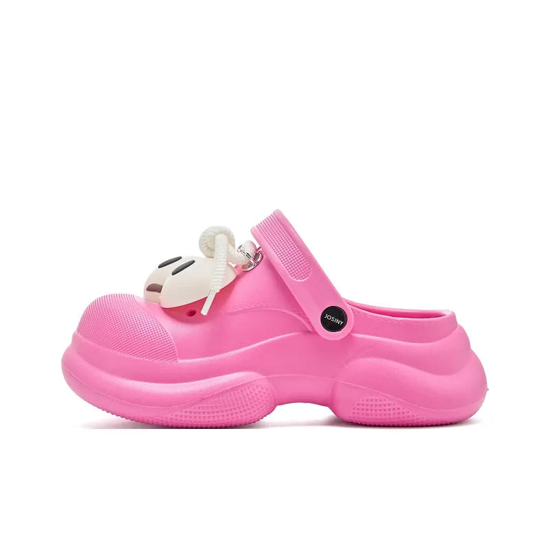 JOSINY Timeless Perforated Collection Clogs Women's Peach Red-0