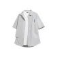 [UPF50+Sun Protection]Space Gray (B Blue Double Stripe Chest Logo)