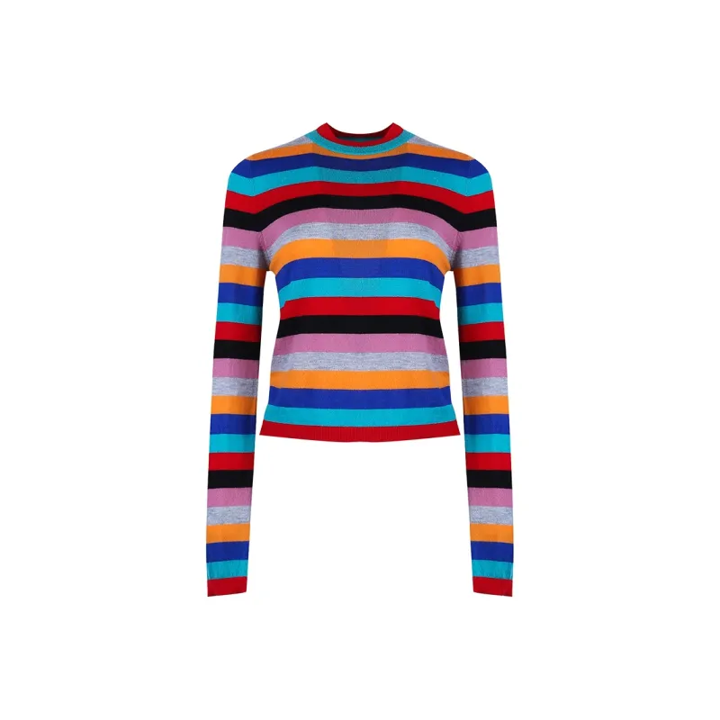 Caroline Sweaters Women's Multicolor Stripes-0