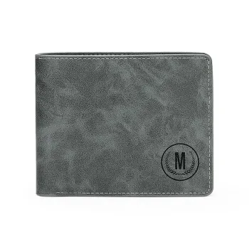 MashaLanti Synthetic Leather Wallet Men's Smoke Gray