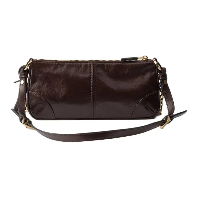 PRADA Re Edition Calfskin Shoulder Bag Medium Size Women's Dark Brown-2