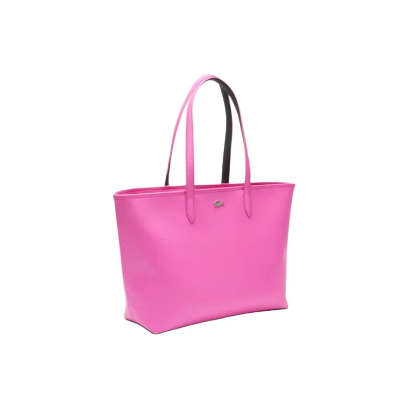 LACOSTE PVC Tote Bag, Shopping Bag, Handbag, Shoulder Bag Women's Rose Red-1