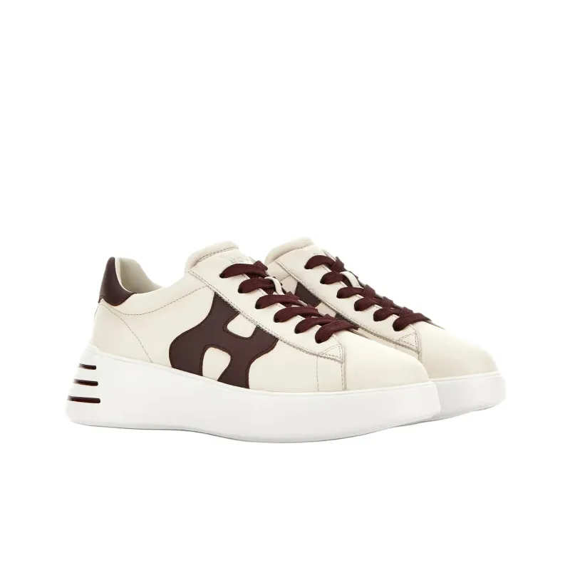 HOGAN Rebel Low Top Casual Shoes Women's Ivory-2