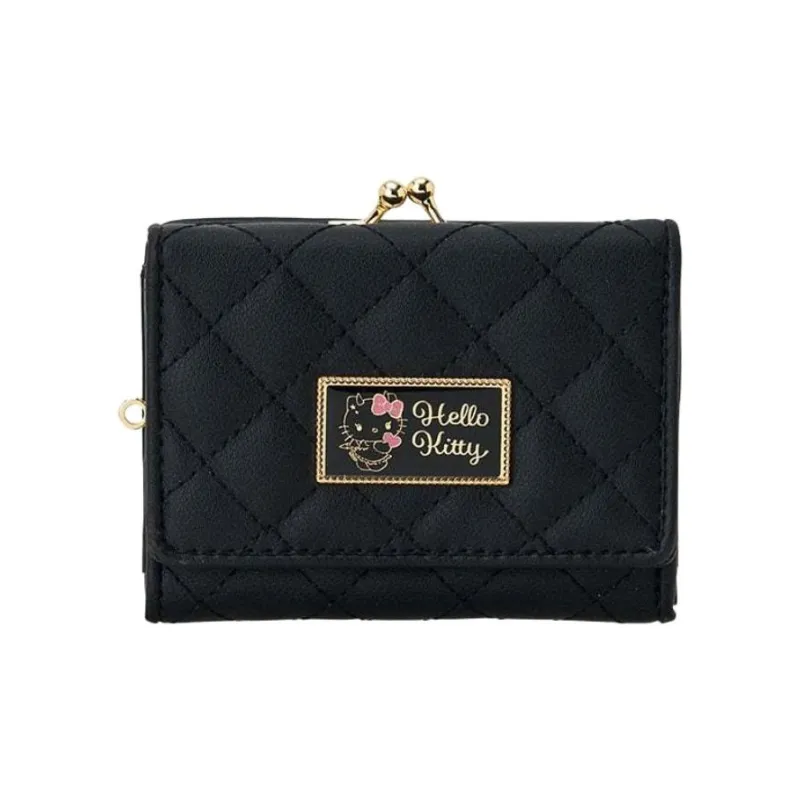 Sanrio Leather Wallet Women's Black-0