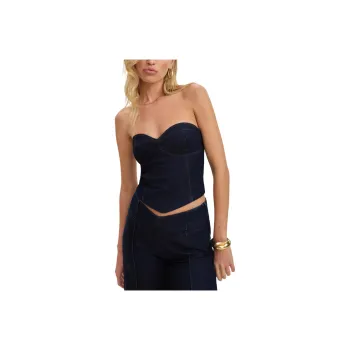REFORMATION Kamila Denim Top Strapless Top Women's