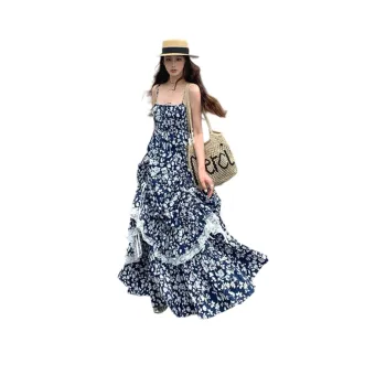COVER TIME Slip Dresses Women's Blue