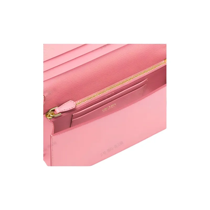 PRADA Saffiano Leather Handbag Shoulder Bags Women's Bright Pink-4