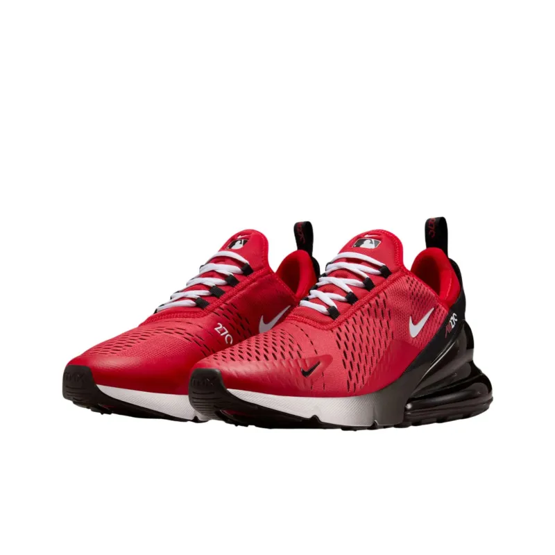 Nike Air Max 270 Anti Slip Wear Resistant Low Top Running Shoes Unisex Red Black-2