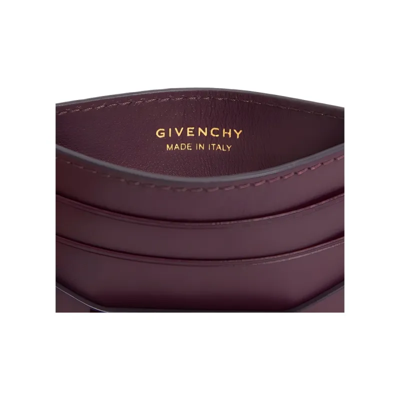 GIVENCHY Antigona Cow Leather Card Holder Women's Burgundy-4