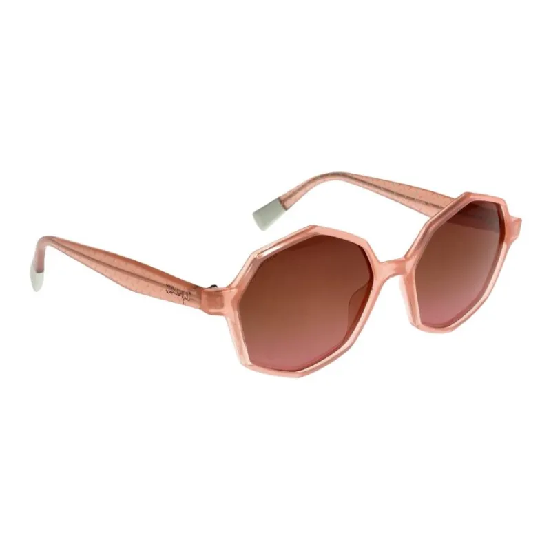 Mr Wonderful Acetate Irregular Shape Sunglasses Women's Brown-1