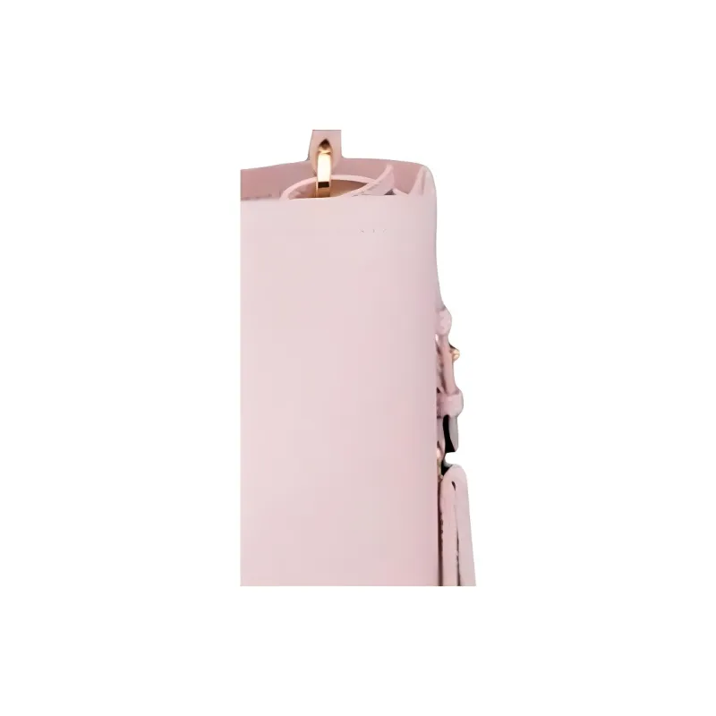 PRADA Saffiano Leather Handbag Trumpets Women's Light Pink-2