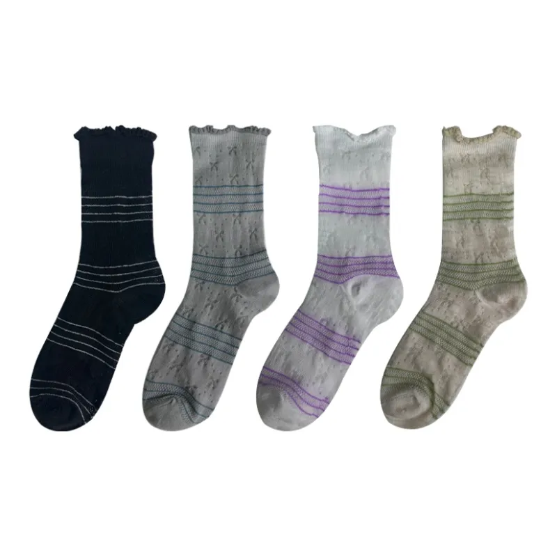 Mulong Family Mid Calf Socks Women's 4 Pack-0