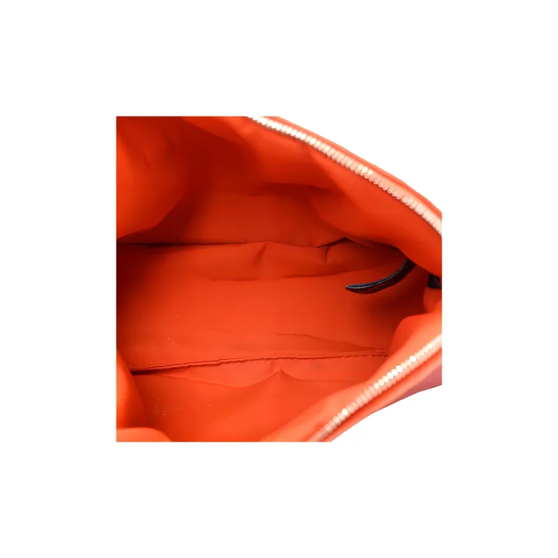 HERMES Bolide Carrousel Cotton With Sheepskin Binding Pencil Case Makeup Bag Mini Women's Fire Orange/Morello Cherry-4