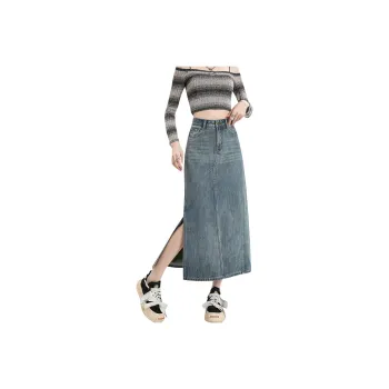 YINLEI Denim Long Skirt Women's