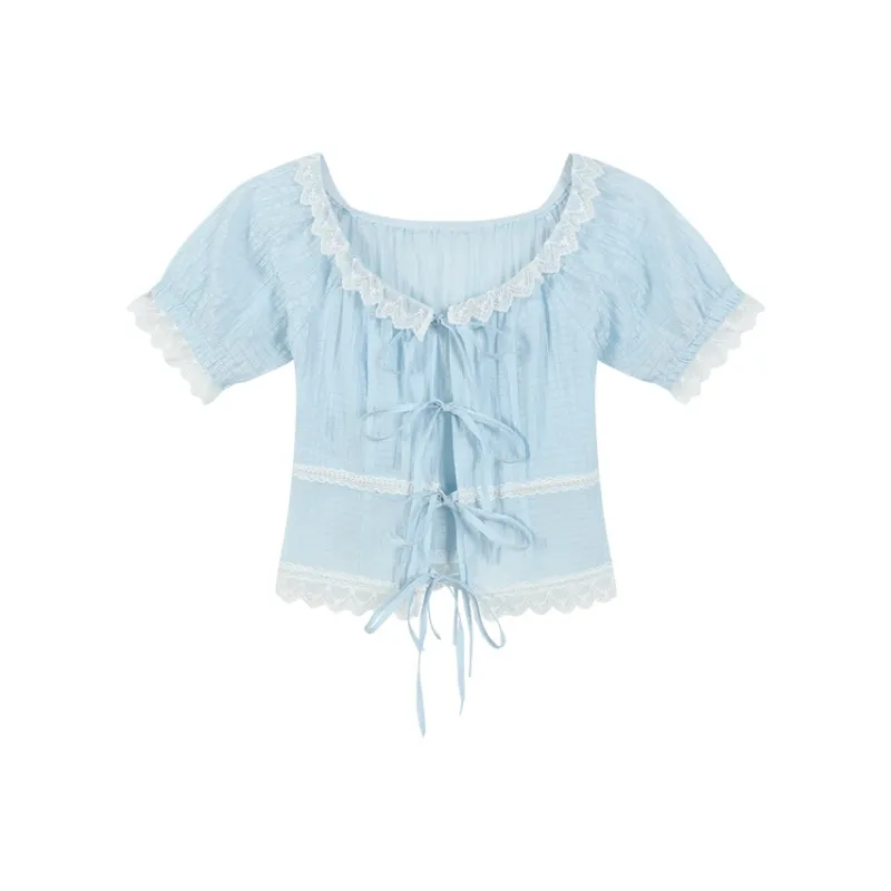 AooRaa Shirts Women's Blue-0