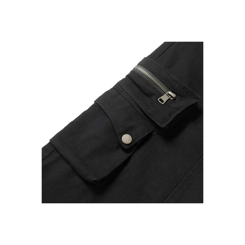 BABUGGE Cargo Pants Unisex Black-3