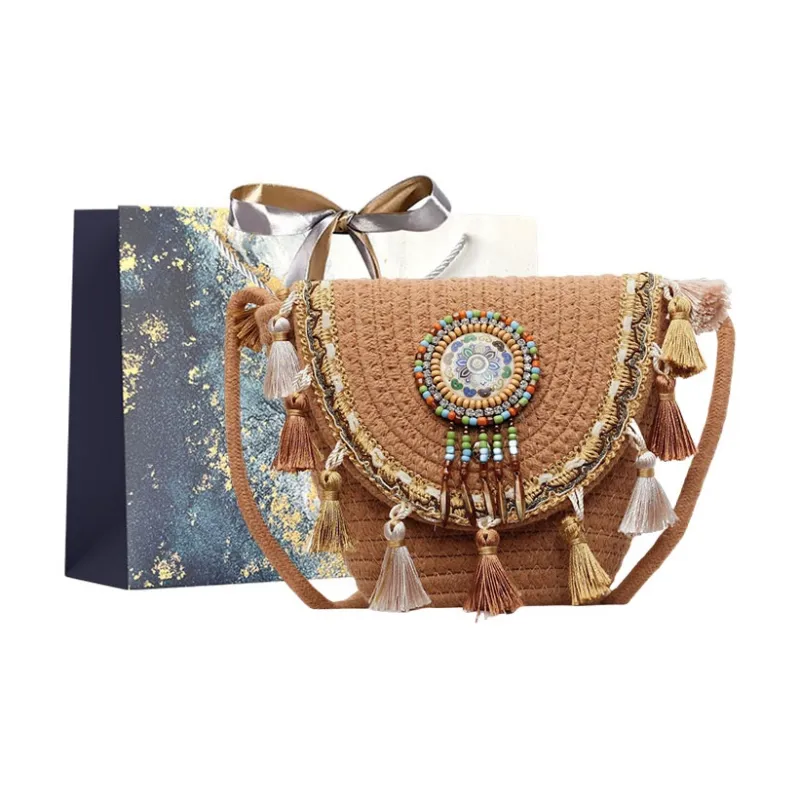 Iman's House Woven Shoulder Bag Women's Multicolor-3