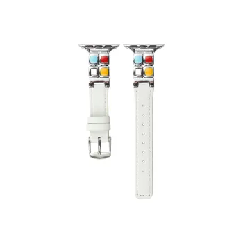 KVZUVUU Apple Compatibility Watch Band Leather Material