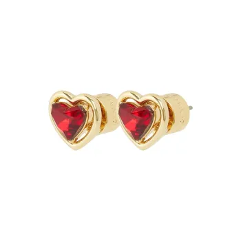 COACH Brass Plated Stud Earrings Women's Gold