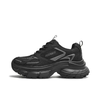 Teenmix Wings Of Light 2.0 Cushioning Height Increase Low Top Chunky Sneakers Women's Black Gray