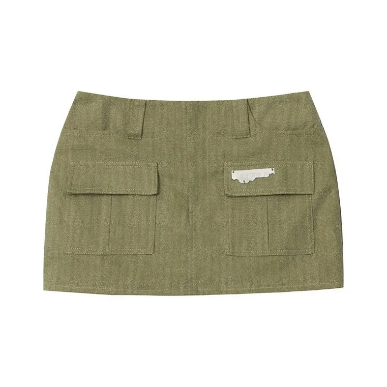 YINLEI Cargo Short Skirts Women's-0