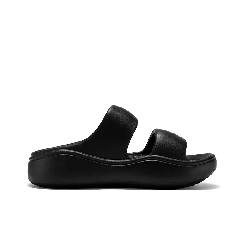 Binary EVA Cut Out Quick Dry Slip Resistant Slide Slippers Women's Black-1