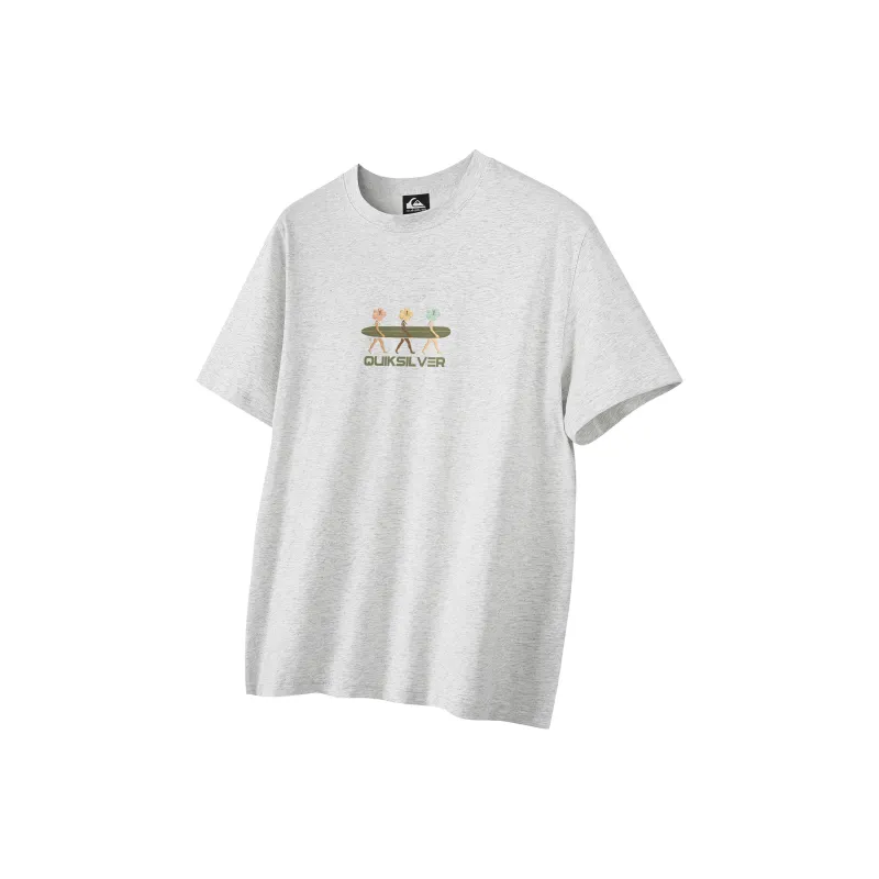 Quiksilver T Shirt Unisex Black White Gray-7