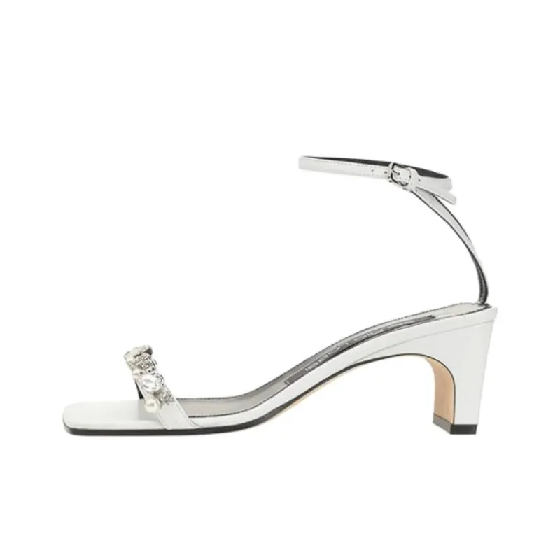 SERGIO ROSSI Sr1 One Strap Sandals 6cm Women's White-0