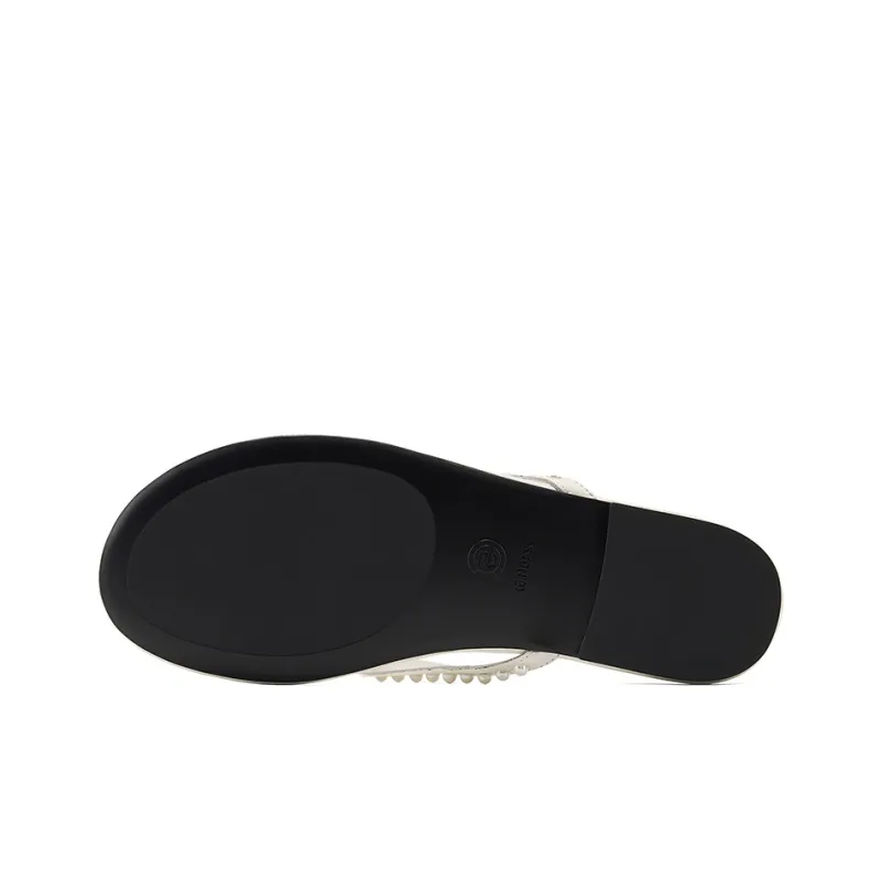 GG CC Rubber Sole Slip Resistant Abrasion Resistant Flip Flops Women's-9