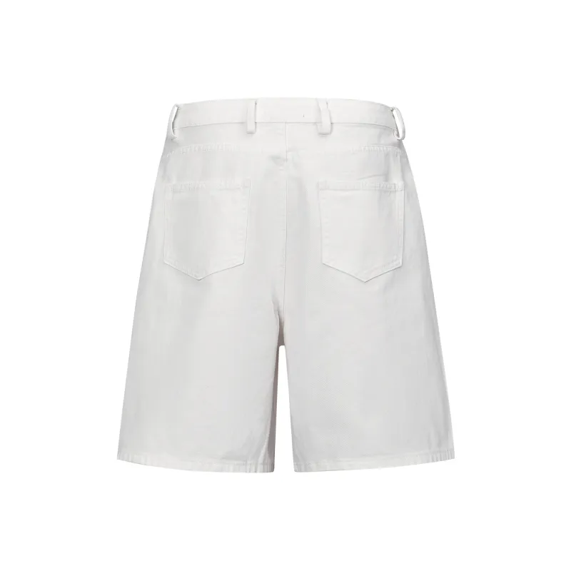 OX FREAK Denim Shorts Unisex White-1